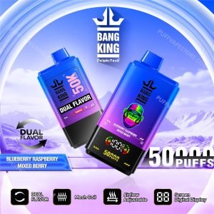 blueberry raspberry mixed berry bang king 50000 dual flavour pvafrbk50000