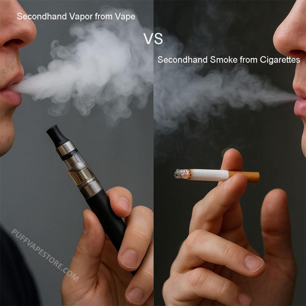 Ist der Sekundärdampf von elektronischen Zigaretten genauso schädlich wie der Sekundärrauch von Zigaretten?