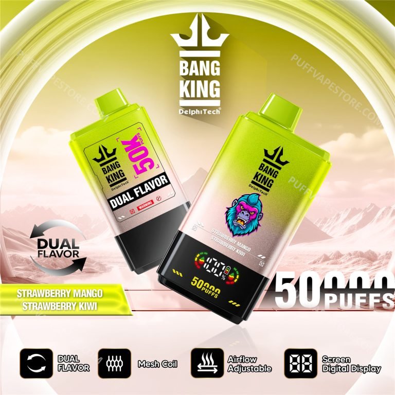 strawberry mango strawberry kiwi bang king 50000 dual flavour pvafrbk50000