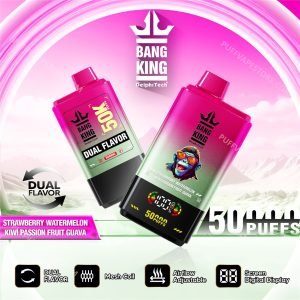 strawberry watermelon kiwi passion fruit guava bang king 50000 dual flavour pvafrbk50000