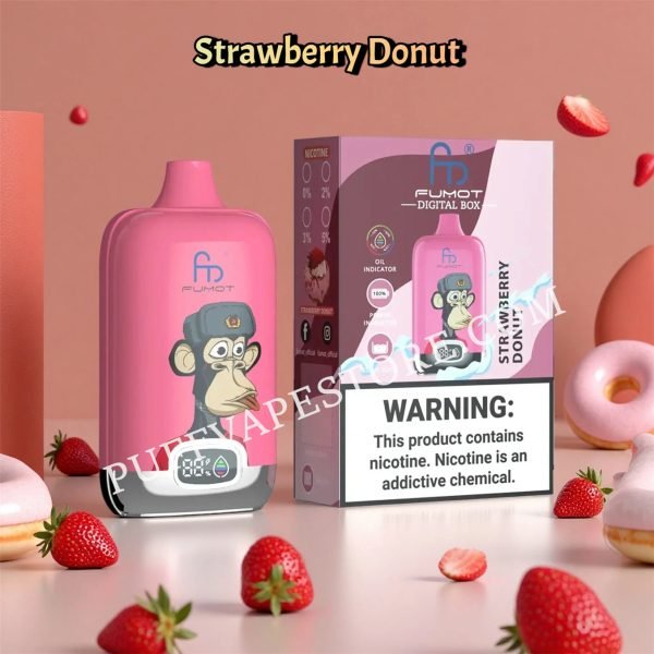 randm tornado 7000 strawberry donut RandM Tornado 7000 Strawberry Donut E-Liquid Nicotine Salt 20 mg main image 1