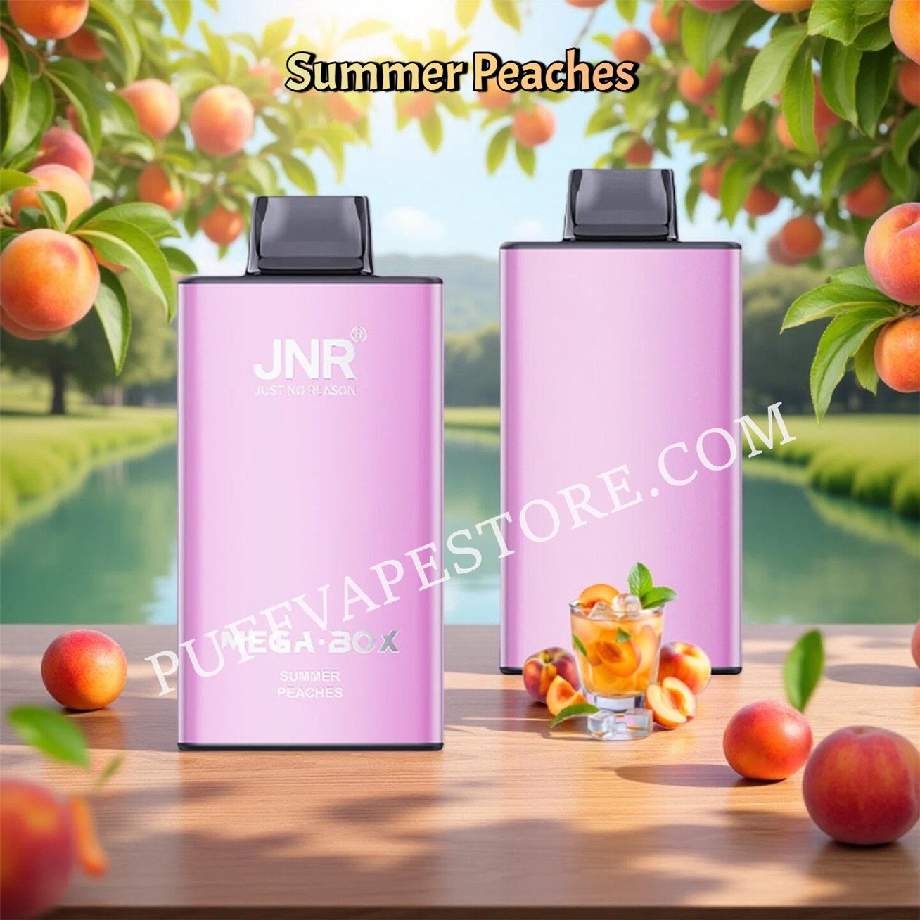 Summer Peaches Jnr Mega Box 25000 Puff Pvafrjmb25000