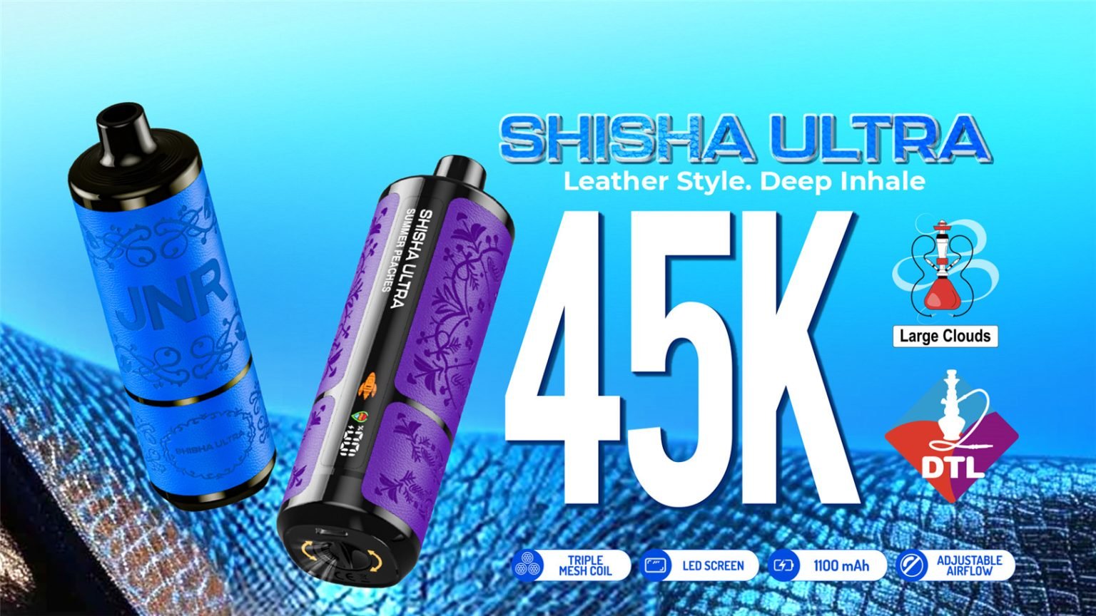 Jnr Shisha Ultra 45k Disposable Dtl Device Pvafrjsu45000