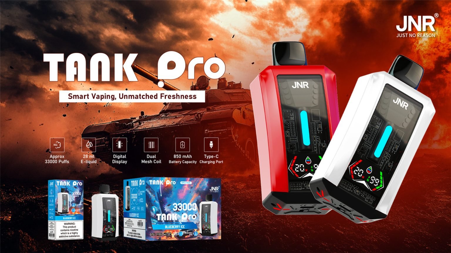 Jnr Tank Pro 33000 Smart Vaping Pvafrjtp33000