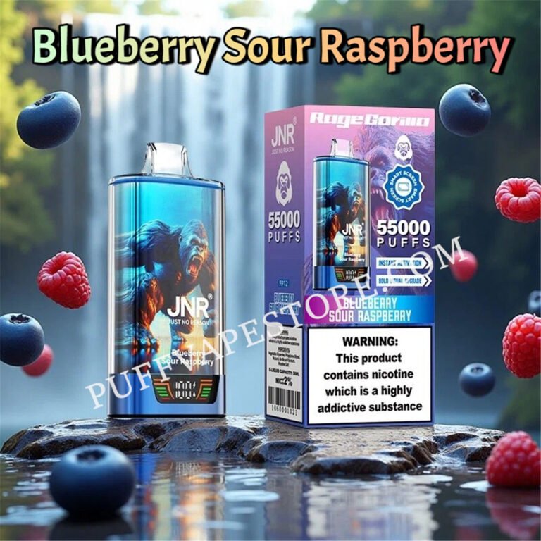Blueberry Sour Raspberry Jnr Rage Gorilla 55k Puffs Pvafrjrg55000