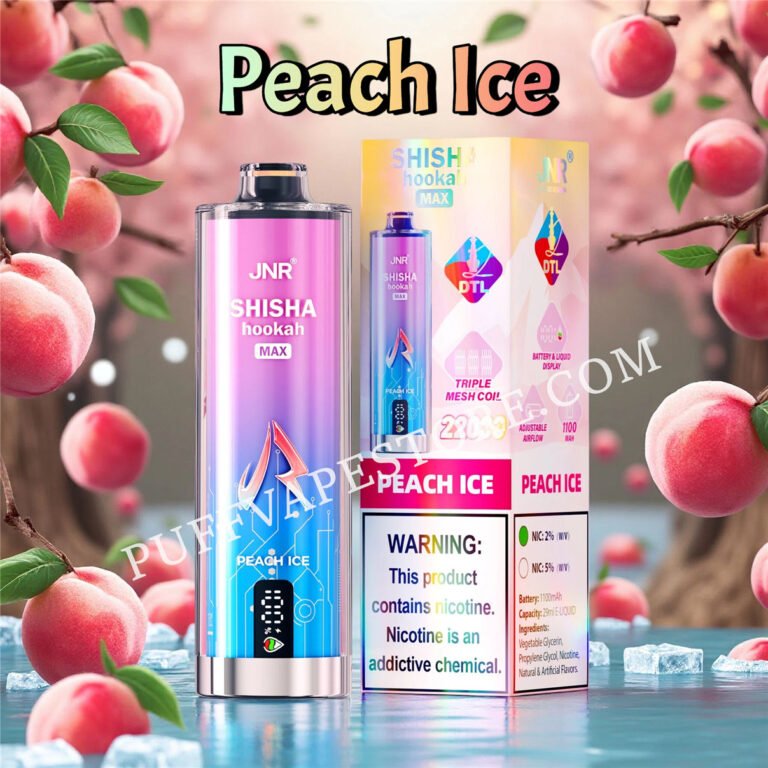 Peach Ice Jnr Shisha Max 22000 Pvafrjsm22000
